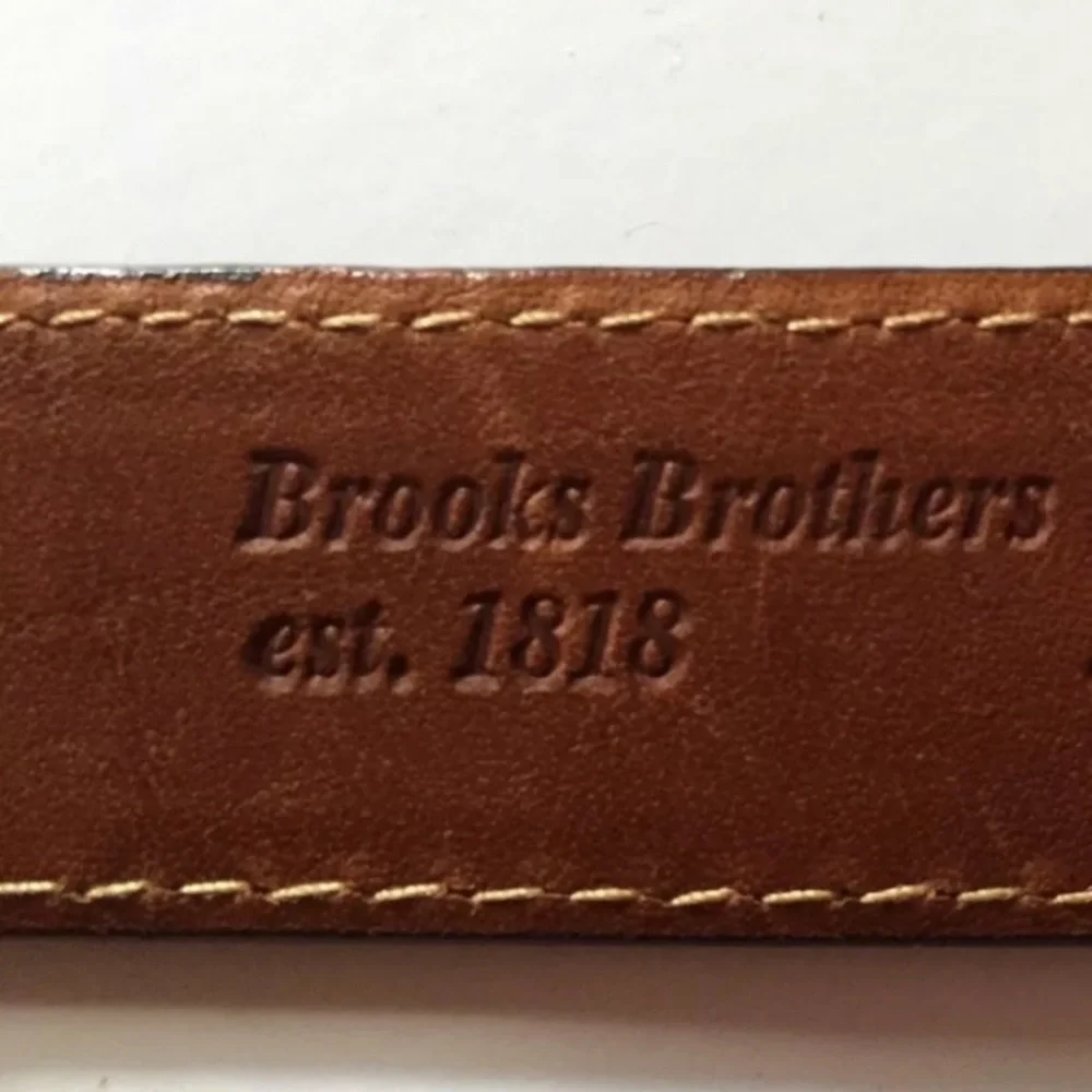 Brooks Brothers authentic alligator leather belt strap